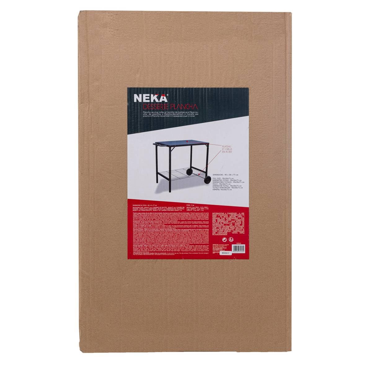 Neka - Carrito para Barbacoa Negro - 75 x 58 x 90 cm