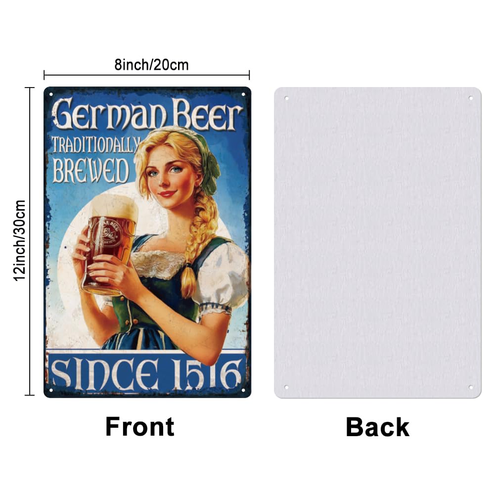 Plaque Publicitaire Ancienne – Bière – Tôle Métal émaillée – 30 X 20 Cm