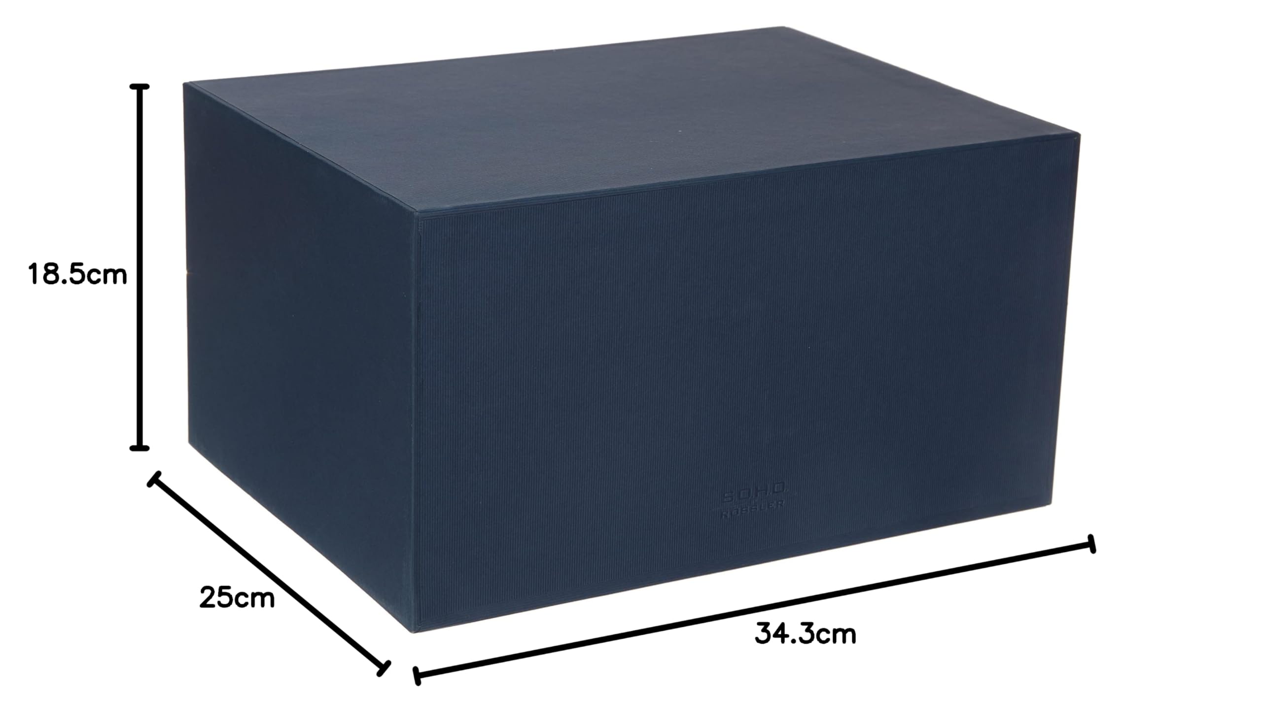 Rössler Soho Petit meuble de rangement 3 tiroirs pour documents A4 Bleu marine | Organiseur de bureau pour documents, dossiers, fournitures de bureau et rangement organisé