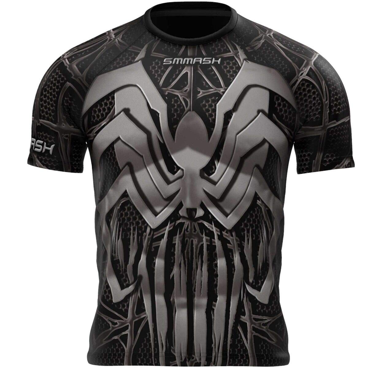 SMMASH Sportiva t-Shirt Uomo Manica Corta, Maglia Termica Uomo, Palestra, in Esecuzione, Traspirante e Leggero, Materiale Antibatterico, Prodotto nell'Unione Europea