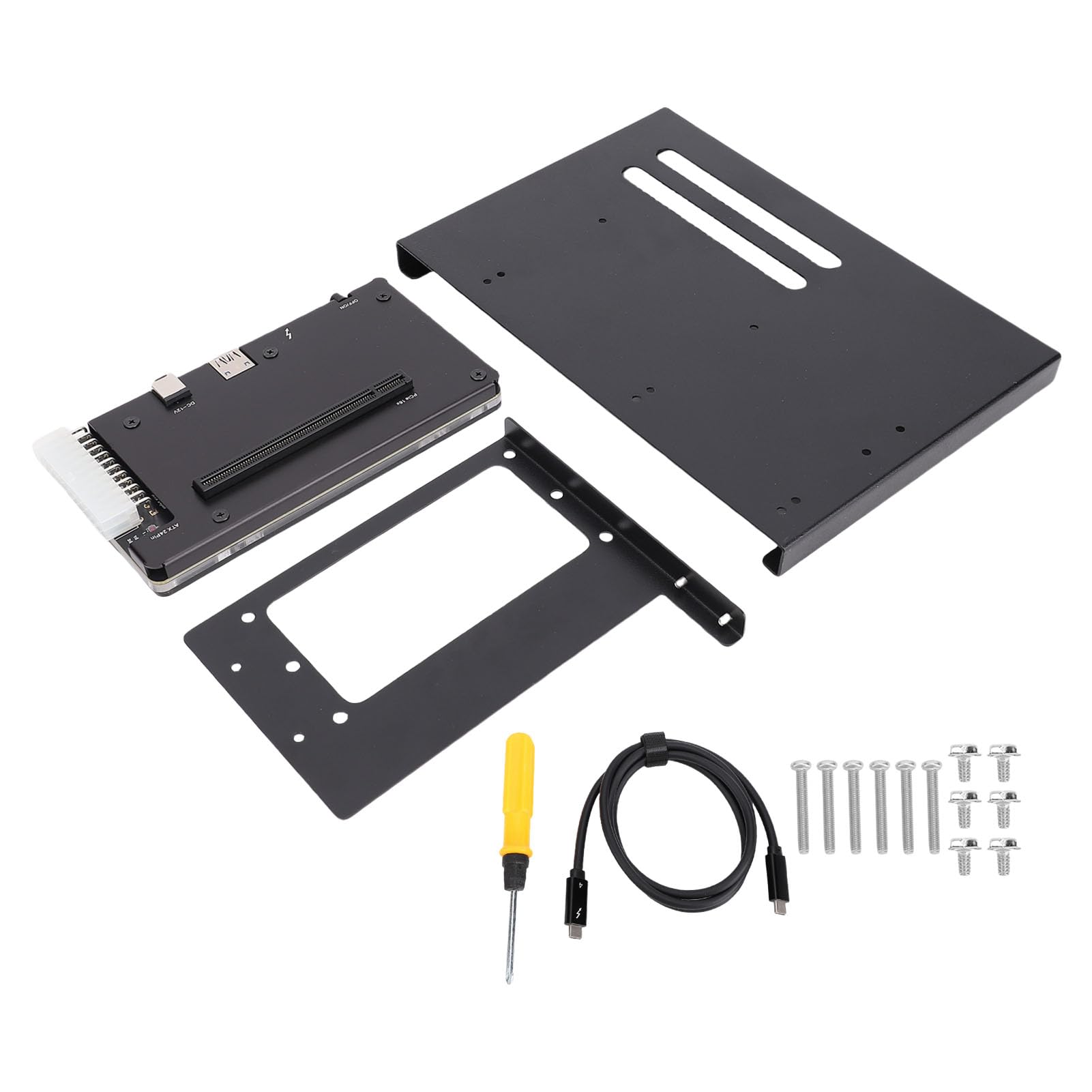 Zunate Obudowa GPU z Uchwytem SFX, Złącze USB 4.0 ATX 24-stykowe, Gniazdo PCIE 16X, Stacja Dokująca do Karty Graficznej Pasująca do Thunderbolt 3 4 Mini Zewnętrzna Stacja Dokująca EGPU