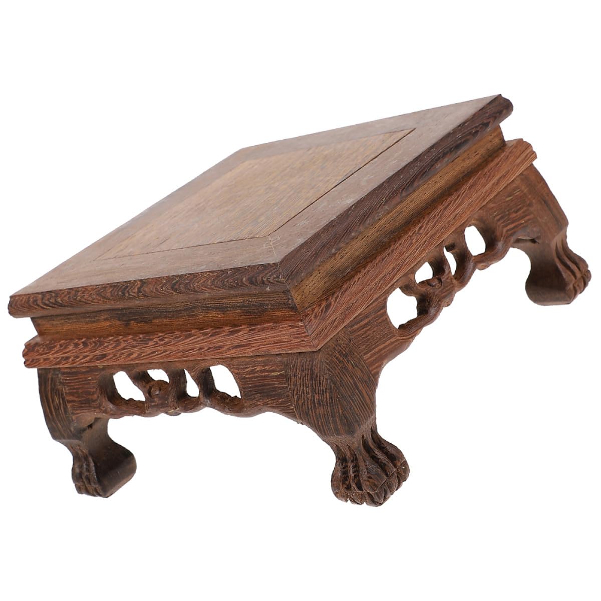 CRAFTHROU Piedistallo Quadrato in Legno di Tiglio per Espositore di Piante da Interno, Supporto Resistente per Decorazioni Artigianali e Bonsai in Ambienti Domestici Stili multipli