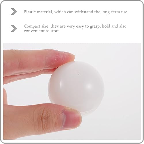 Miniatura 3 de 25 bolas de bingo huecas de plástico, bolas de rifa que se abren para máquinas expendedoras y fiestas de cumpleaños, 1.6 in, color blanco