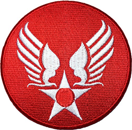 US Air Force Army Military Jacket Vest Star Wing Sew Iron on Logo Emblem Embroidered Badge Sign Costume Patch - Red (US-AIR-Force-Wing-RED)