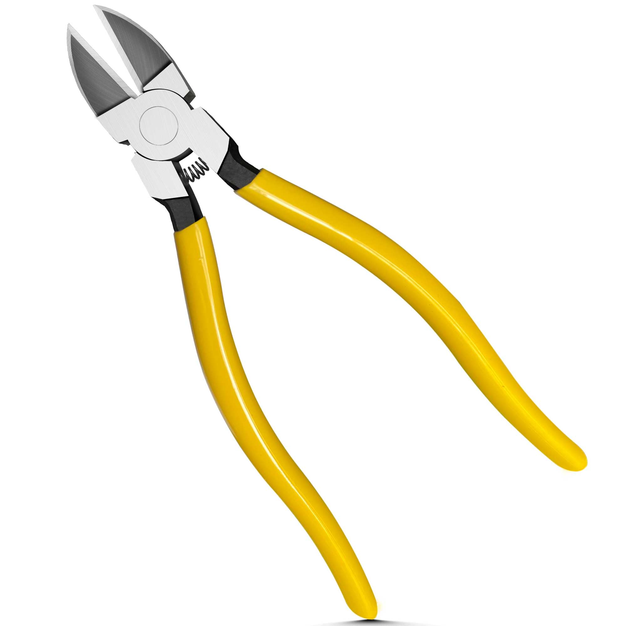 Hanpex 7in. Wire Cutters, Ultra Sharp Small Side Cutter Clippers with Spring Loaded, Flush Cutting Pliers, Diagonal Cutting Plier for Jewelry Making,