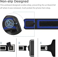 Vista 4 de JEMACHE - Brazalete para iPod Touch de 5ª/6ª generación, para correr o ejercitar, entrenar o hacer deporte, para iPod Touch 5/6 generación, con Azul