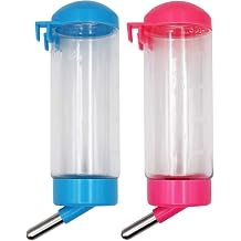 2 PCS Guinea Pig Water Bottle Hanging Water Bottle Without Dripping Pet Waterer,for Rabbit Cat Hamster,Ship by Random Color