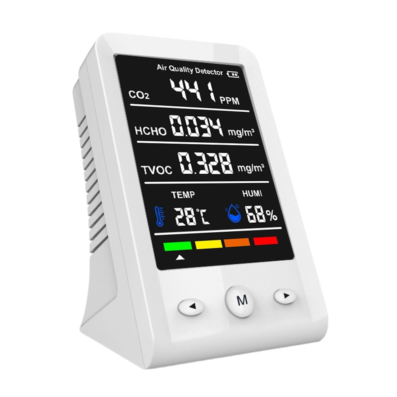 Easy to Use Multiple Analysis Device with Realtime Detection for Formaldehyde Carbon Dioxide Temperature Humidity Air Pollution Meter