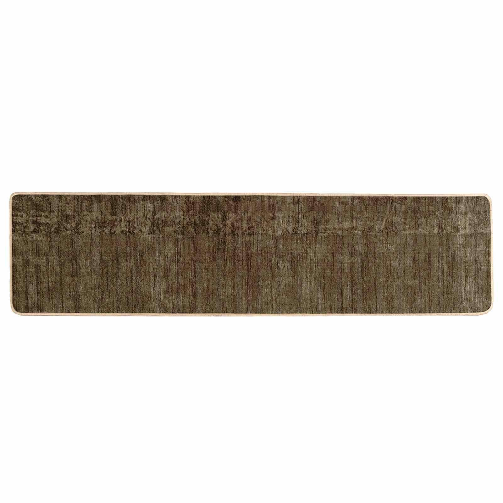 Tapis de couloir Marsa 80x300 cm vert forêt lavable pour entrée