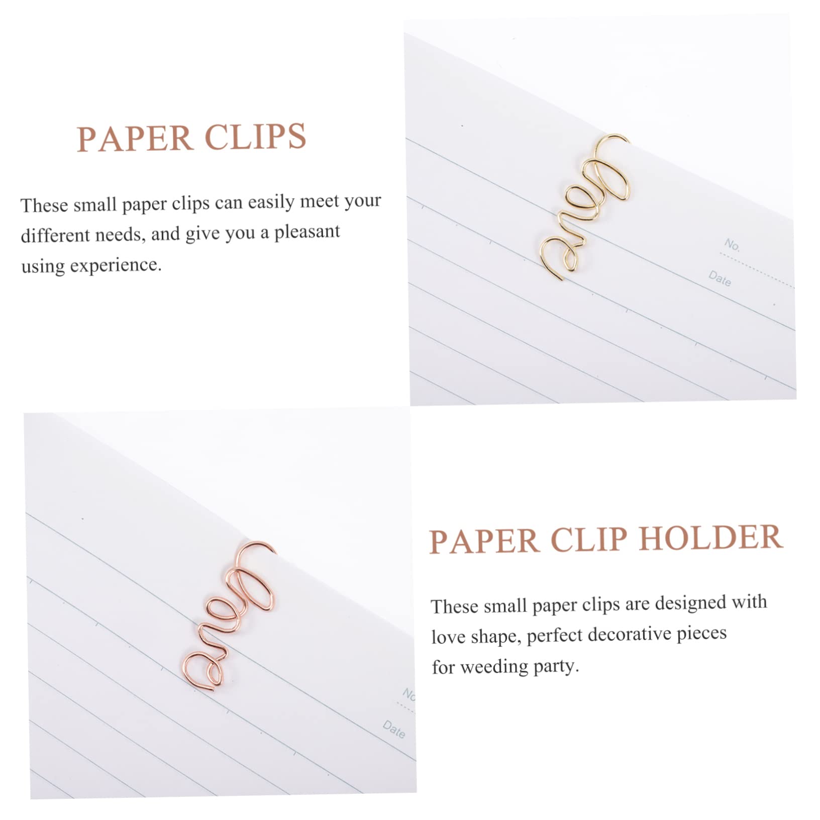 ARTIBETTER 2 Set Graffette A Forma Di Piazza Carino Ufficio Graffette Piccole Clip Mini Segnalibro Metallo Segnalibri Di Clip Di Pagina Clip Segnalibro Graffetta Per Fogli 100 Pezzi * 2