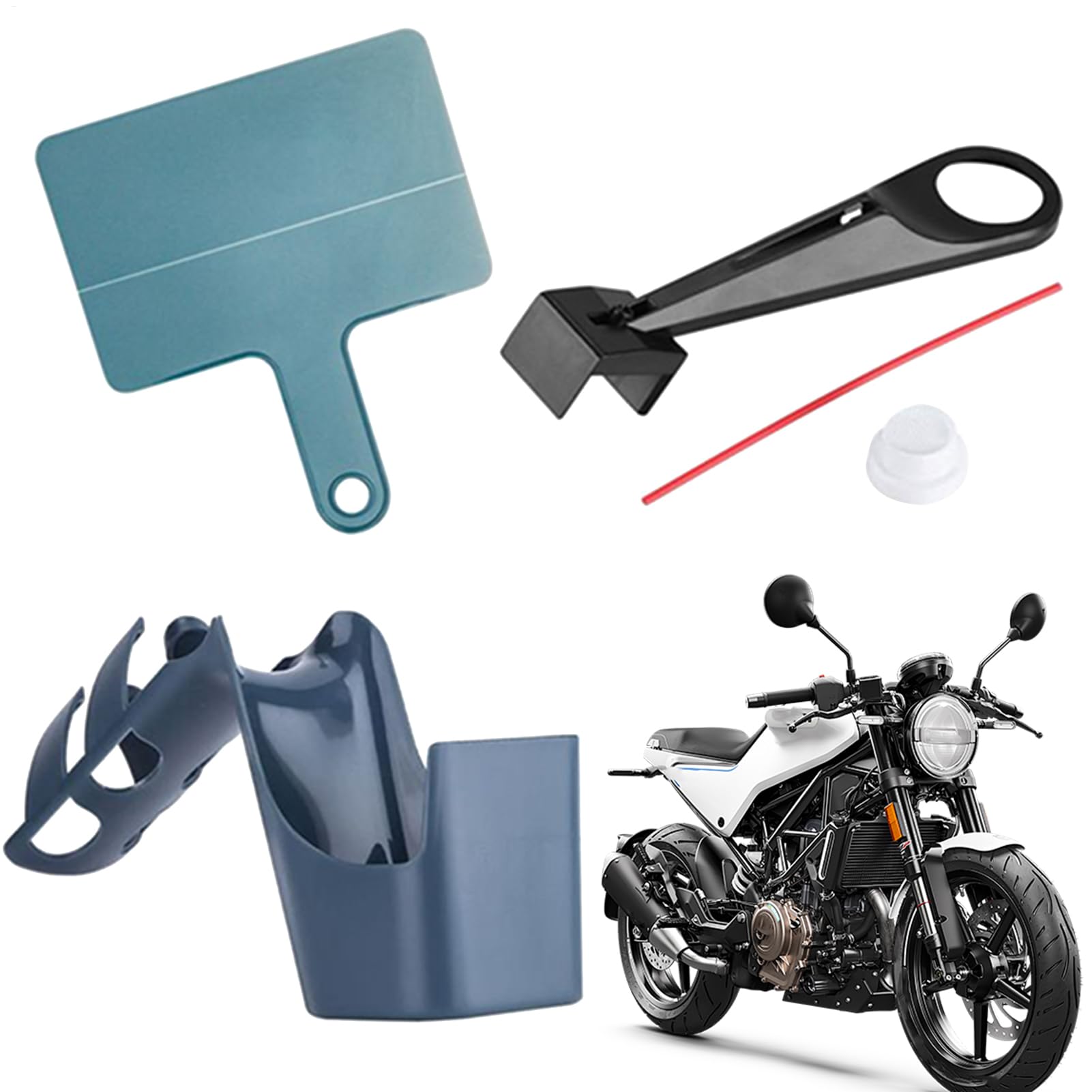 Kit di pulizia della catena della moto, confezione da 4 oliatori antispruzzo 32 x 18 x 11 cm, deviatore lubrificante ergonomico, manutenzione della catena riutilizzabile, accessorio per motosega, per