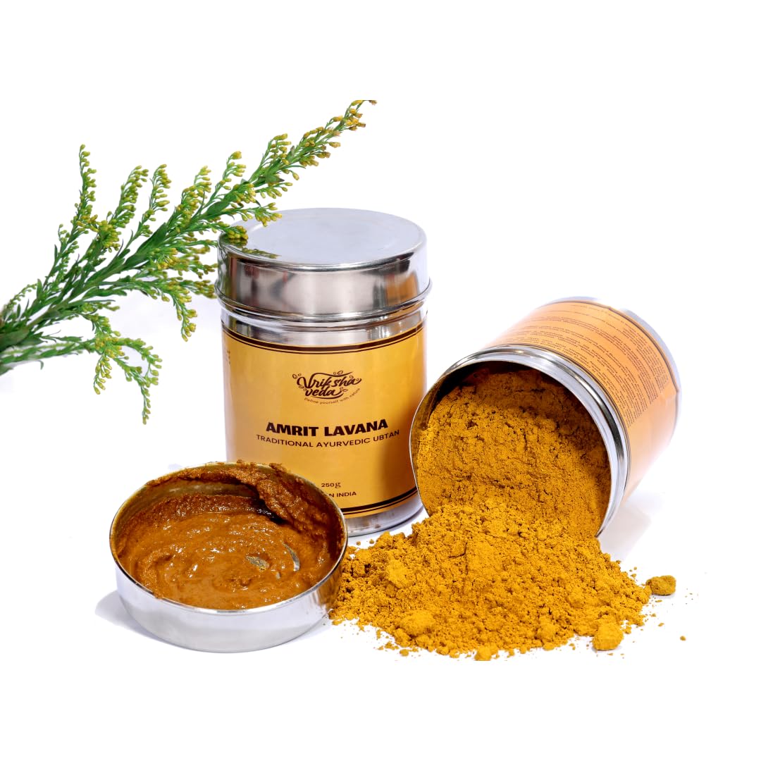 Vriksha Veda Amrit Lavana Traditional Ayurvedic Ubtan Powder, Natural Body Cleansing Powder
