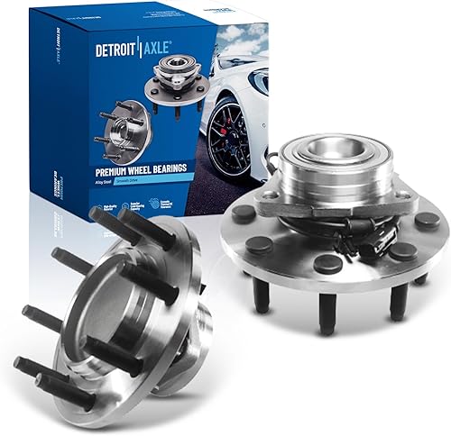 Miniatura 27 de Detroit Axle - Bujes de rodamiento de rueda delantera 4WD para Ford F-150 2015-2017 [6 orejetas; con ABS], Juego de 2 rodamientos de rueda y bujes
