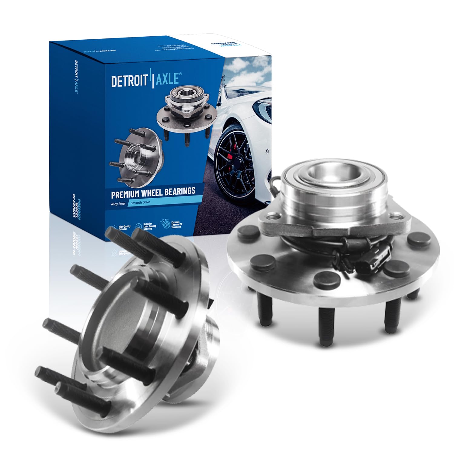 Detroit Axle - RWD Front Wheel Bearing Hubs for 06-08 Dodge Ram 2500 3500