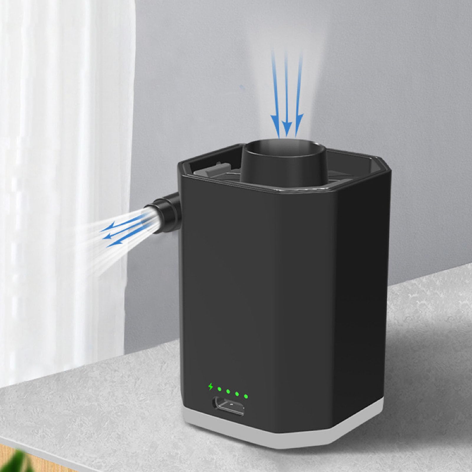 FLEXTAIL Pompa ad aria portatile, mini pompa da campeggio con luce, ricarica USB-C, ideale per materassini, materasso ad aria, sacchetti per aspirapolvere  18