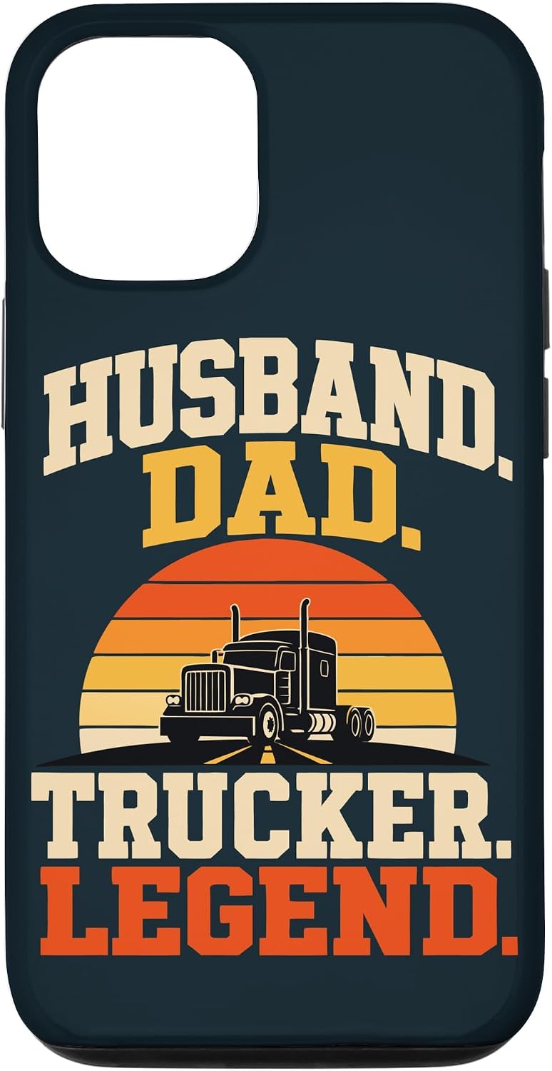 Husband Truck Driver Dad Trucker Case for iPhone 12/12 Pro