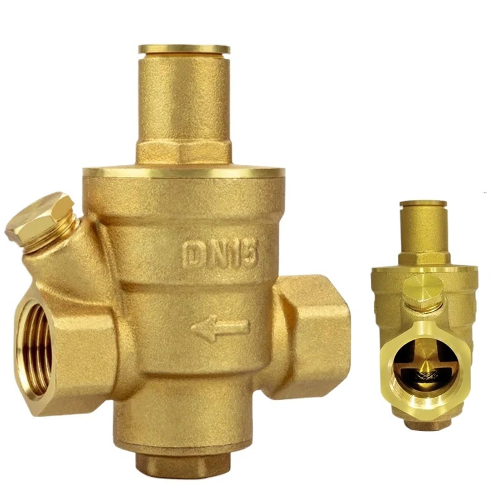 Régulateur de pression en laiton DN40 G 1 1/2 avec manomètre de contrôle