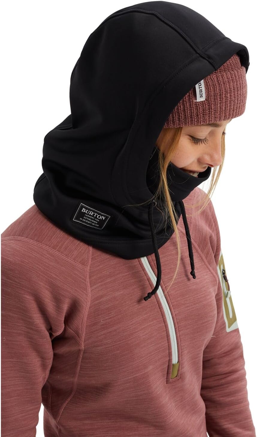 Burton Bonded Hood Winter Face Mask (Helmet Size, True Black)