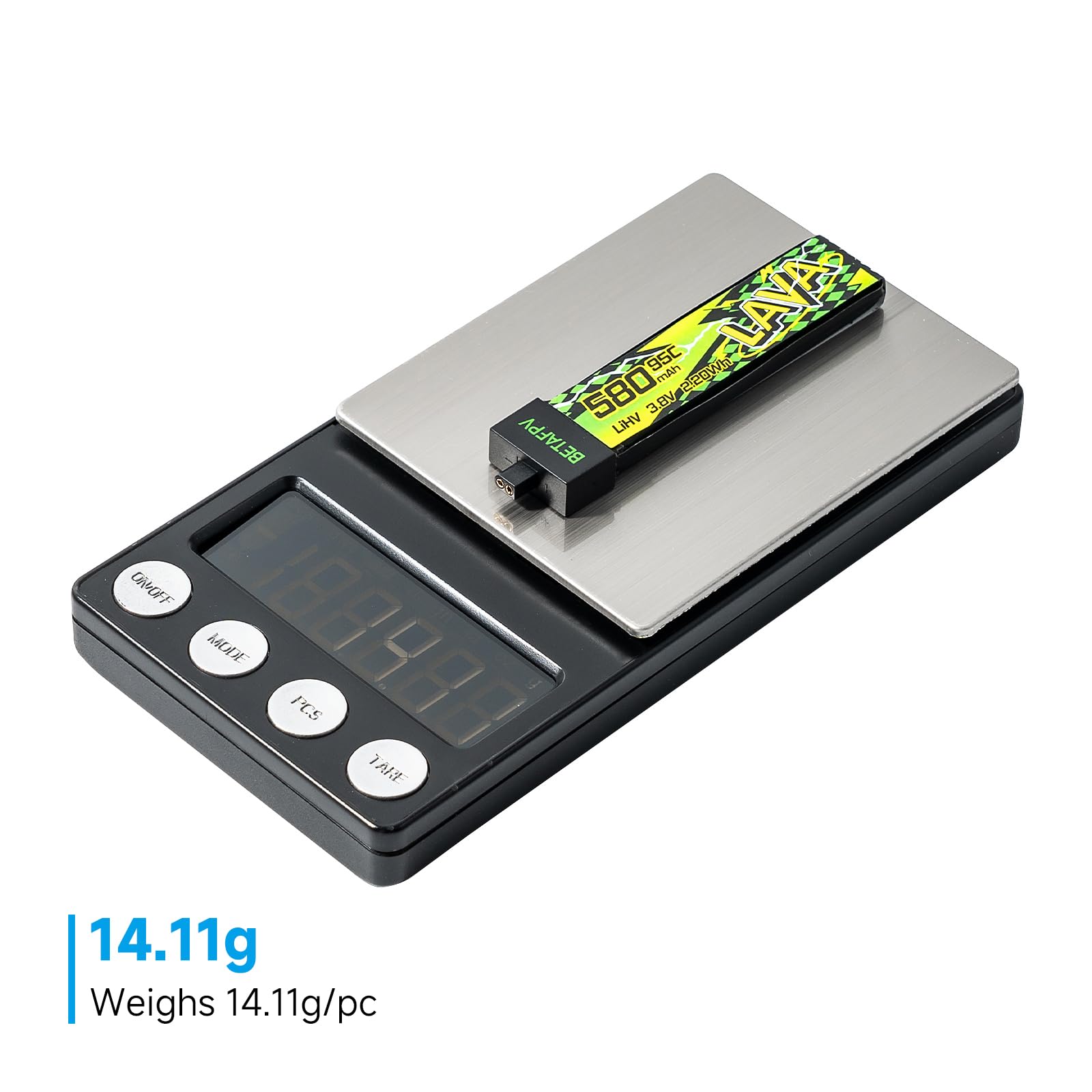 BETAFPV 4pcs Lava II 1S 580mAh Battery 3.8V 95C LiHV Battery with BT2.0 Connector Compatible with 1-2S Tiny Whoop Drone Quadcopter Like Air75, Meteor75 Pro, Cetus Pro, Cetus X Brushless Drones