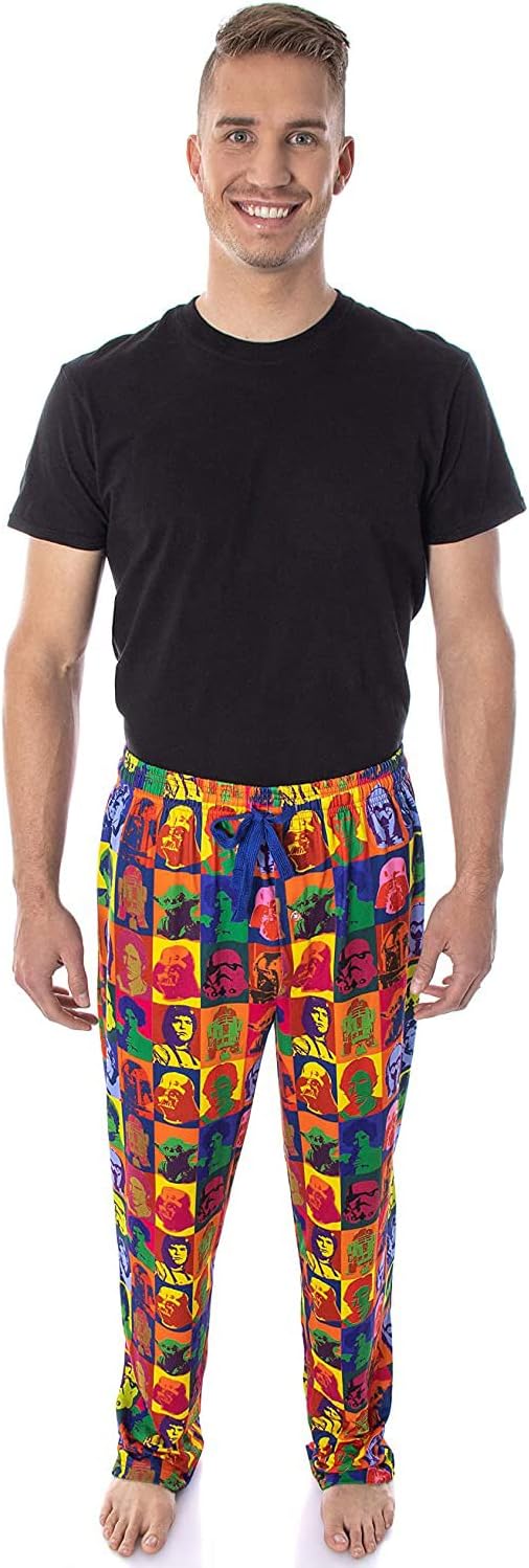 Star Wars Pajamas Men's Warhol Pop Art Characters Square Design Loungewear Sleep Pajama Pants - Image 5