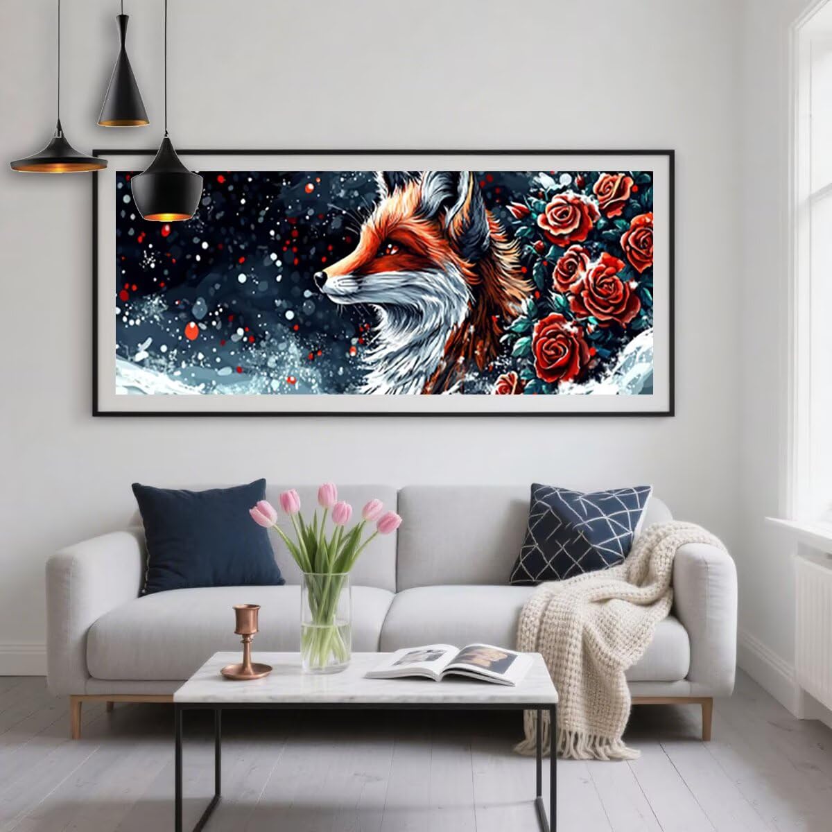 Diamond Painting Adulti, Diamond Painting Animale 50x130cm, Regalo -1464