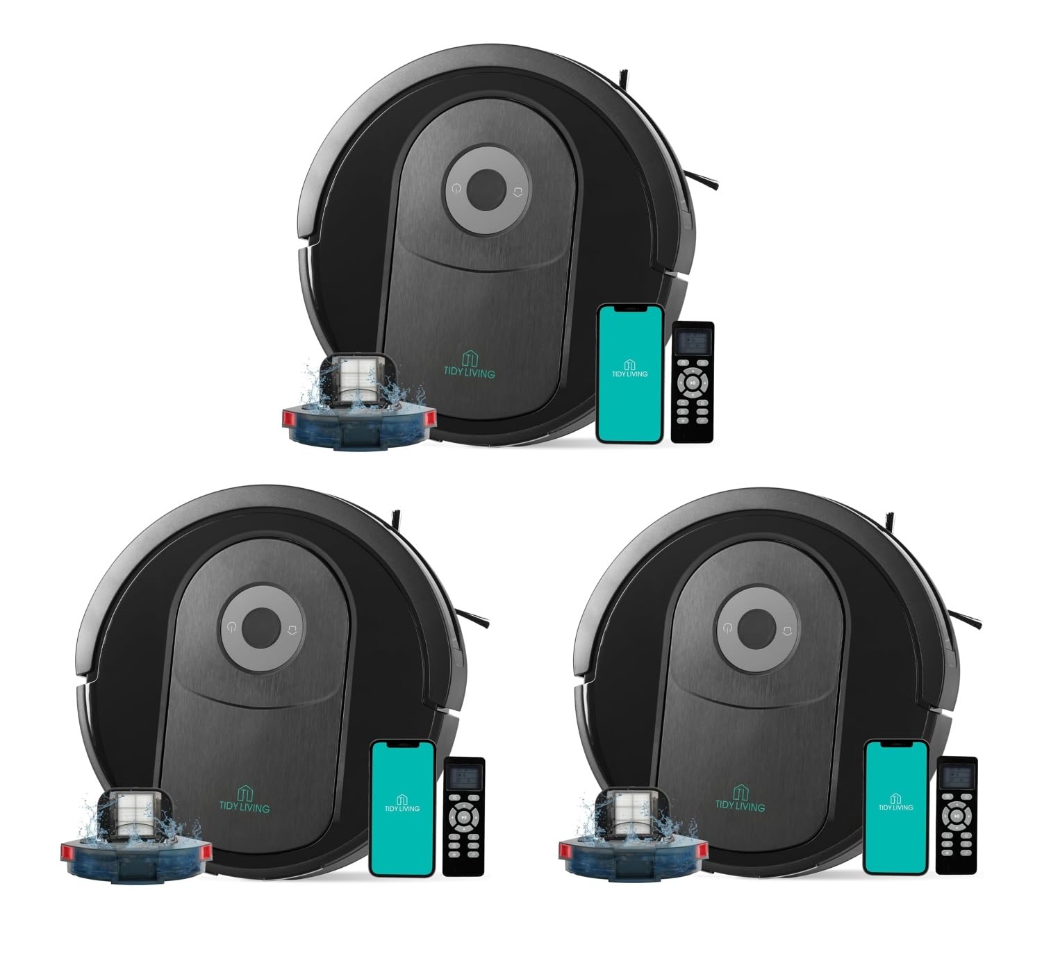 Xcity Robot Vacuum and Mop Combo, 4000Pa Suction Robot Vacuum Cleaner with Water Tank & Dustbin, Self-Charging Smart Vacuum Compatible with App, Ideal for Pet Hair, Hard Floors & Carpet