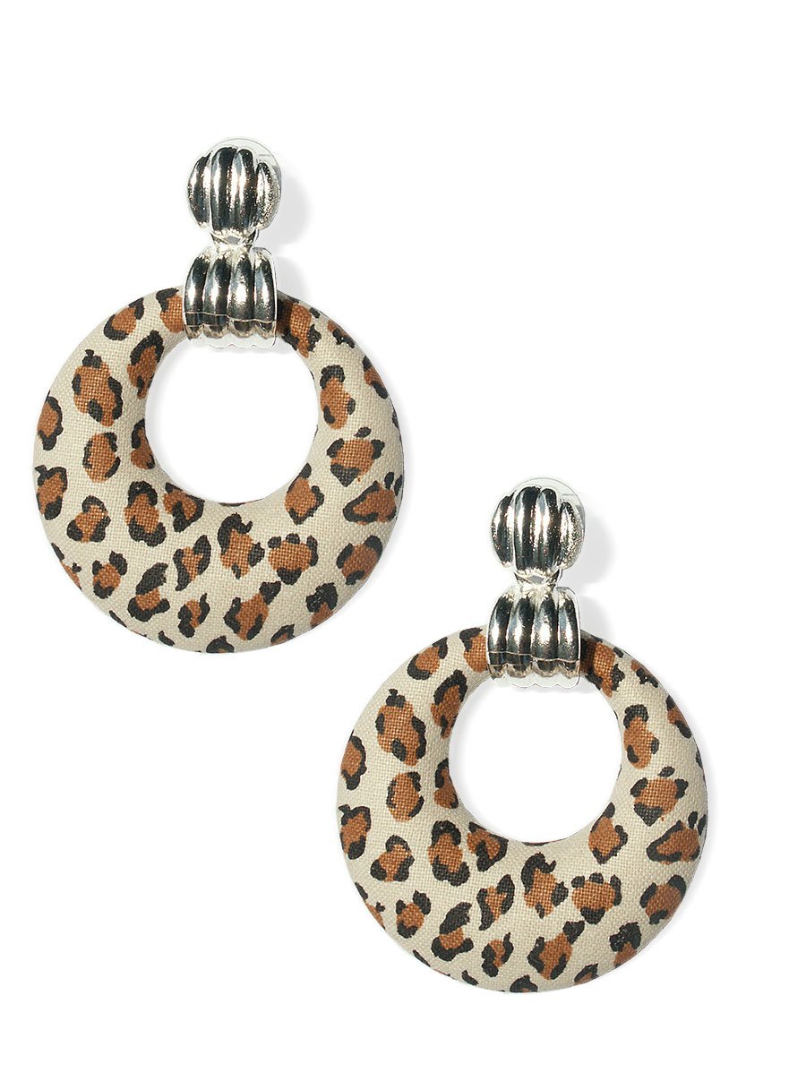 Leopard Skin Pillbox Earrnings Factory Girl Style