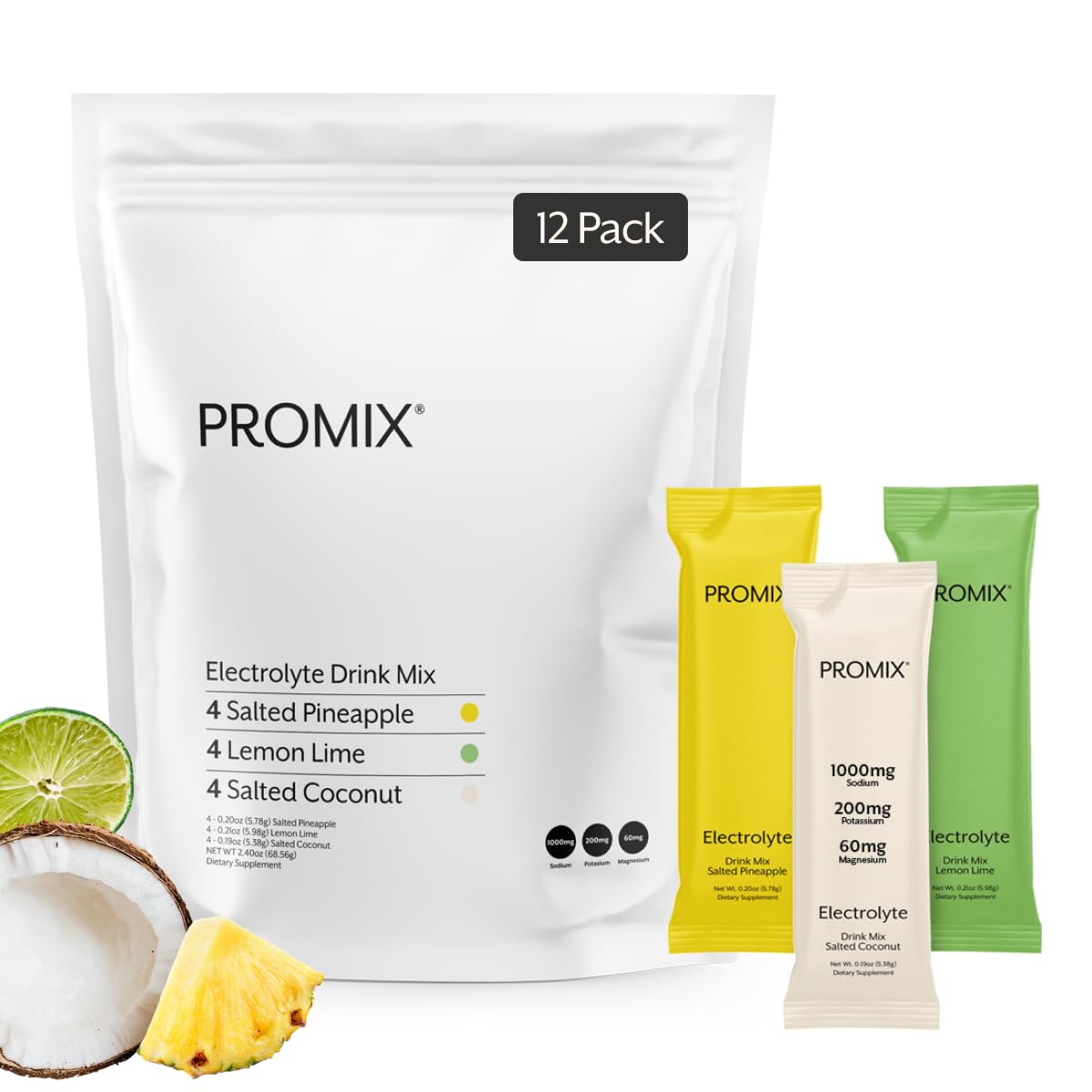 Promix Nutrition Electrolytes Powder, Tropical Variety - 12 Servings