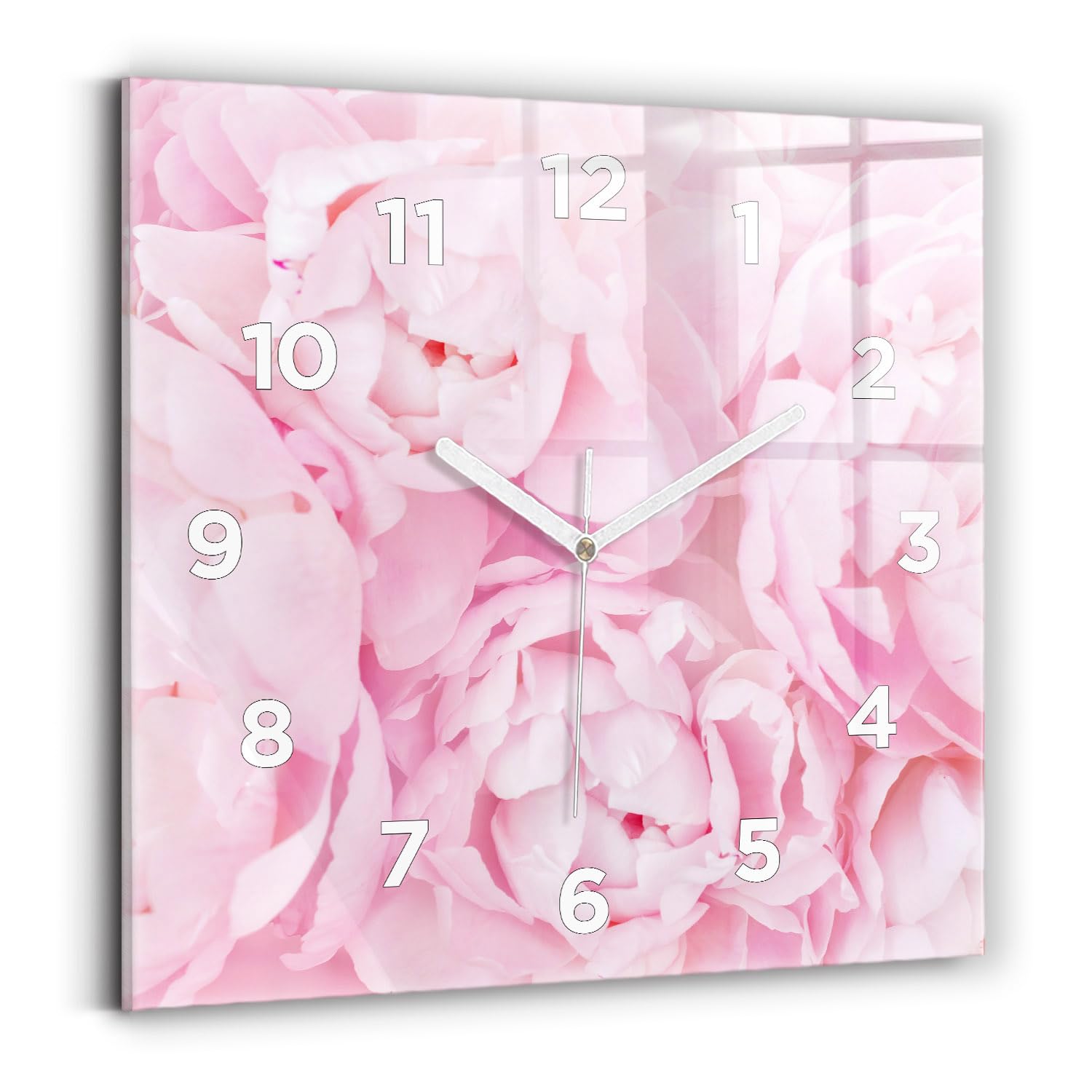 Horloge numérique de qualité supérieure Wallfluent 30x30 cm avec mécanisme silencieux et aiguilles