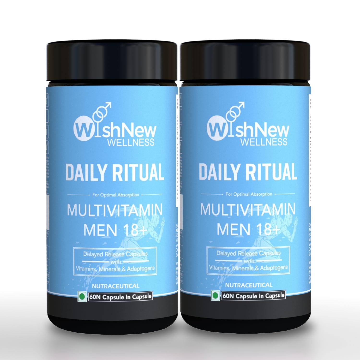 WishNew Wellness Daily Ritual Mens Multivitamin 18+ | Comprehensive 36-Nutrient Blend for Peak Energy & Metabolism | Boosts Stamina, Immune Health | 120 Non-GMO Delayed Release Capsules (B0DBZCGK36) Amazon Price History, Amazon Price Tracker