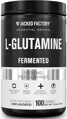 L-glutamina en polvo de 1764oz 100 porciones suplemento vegano fermentado L glutamina para recuperación muscular después del entrenamiento inmunidad