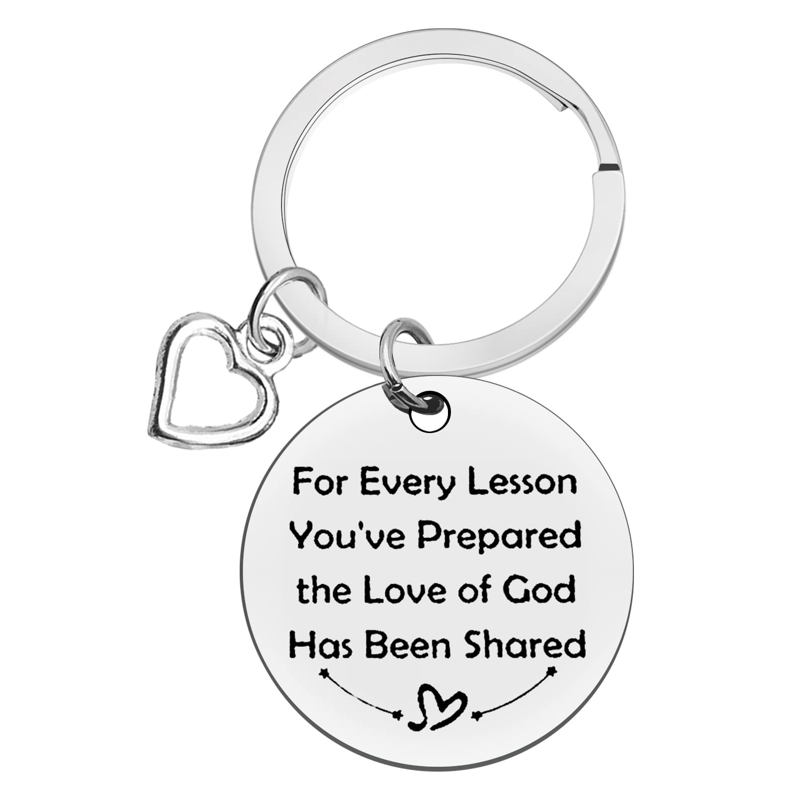 Xiahuyu Sunday School Teacher Gifts Bible Teachers Keychain Religious Teacher Appreciation Gifts Graduation Thanksgiving Christmas Birthday Gift