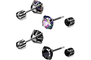 Smilebelle Stainless Steel Diamond Stud Earrings