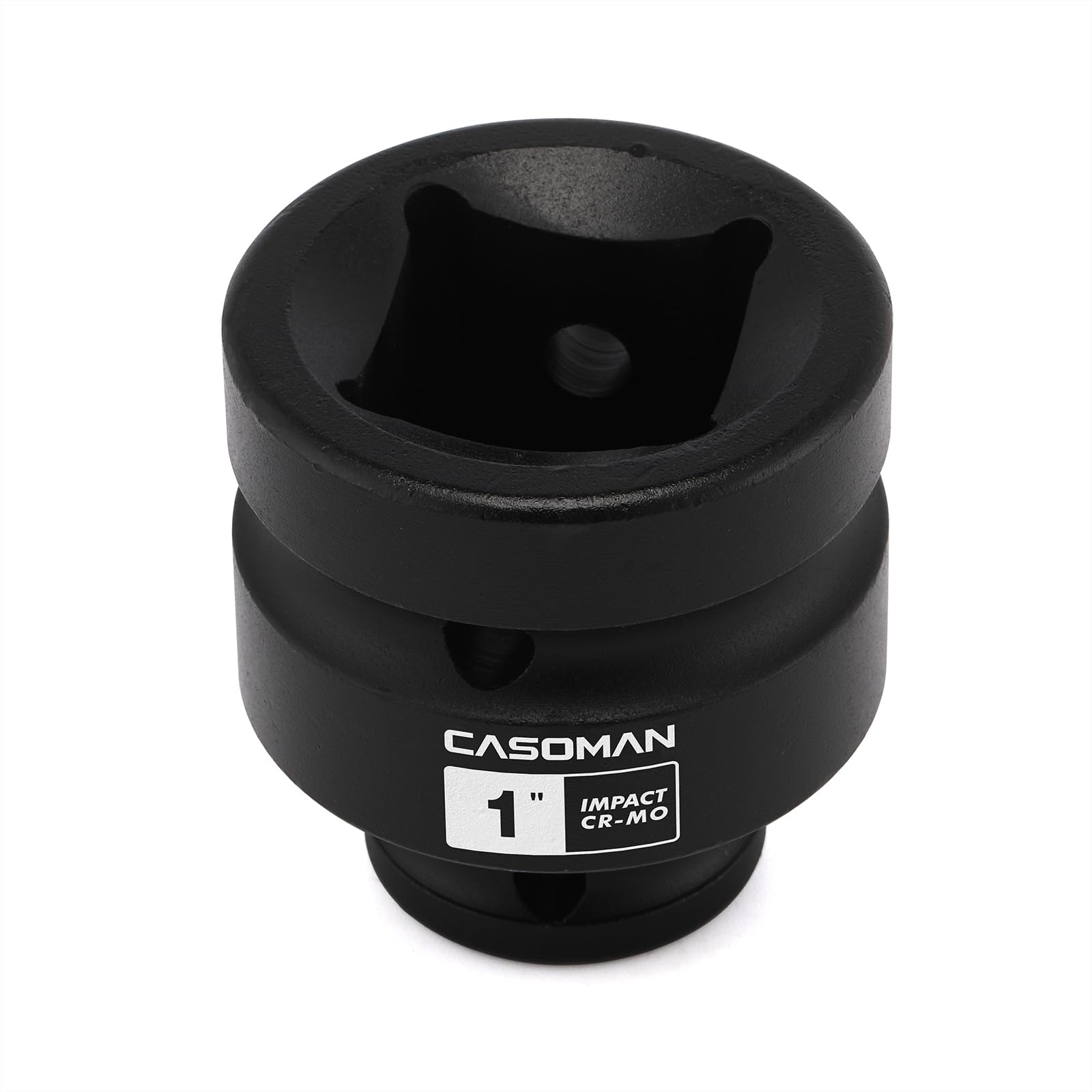 CASOMAN 1/2-Inch Drive x 1-Inch Shallow Impact Socket, SAE, 4-Point Square Socket, 1/2" Drive Axle Nut Socket for Easy Removal of Axle Shaft Nuts,
