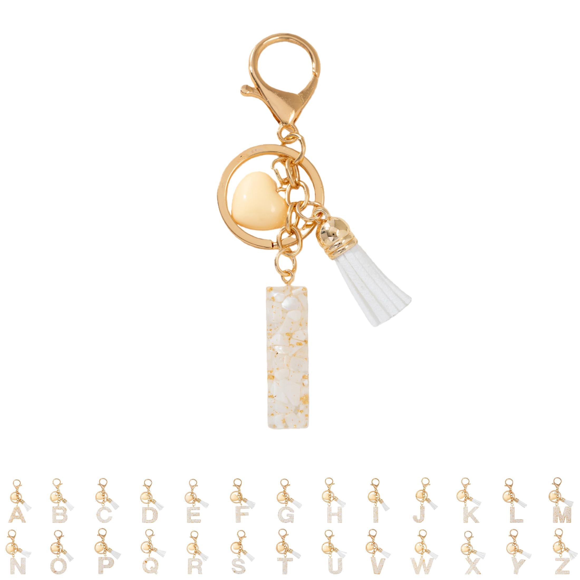 Llaveros Letras Corazón Blanco, Regalo Original para Novia,Llaveros Personalizados con Iniciales para, Porta Llaves Romántico para Mochila y Coche — view 14