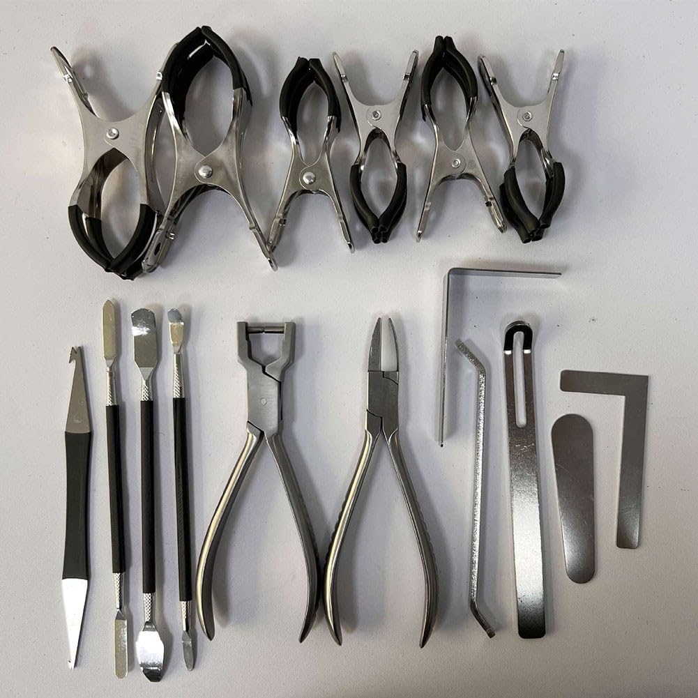 Kit de reparación de saxofón, 17 piezas de herramientas de reparación de saxofón de acero inoxidable, portátil, ajustable, repuesto para los amantes del saxofón