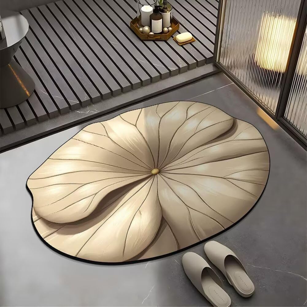 Tapis de douche antidérapant et absorbant en set pour salle de bain 60x90cm