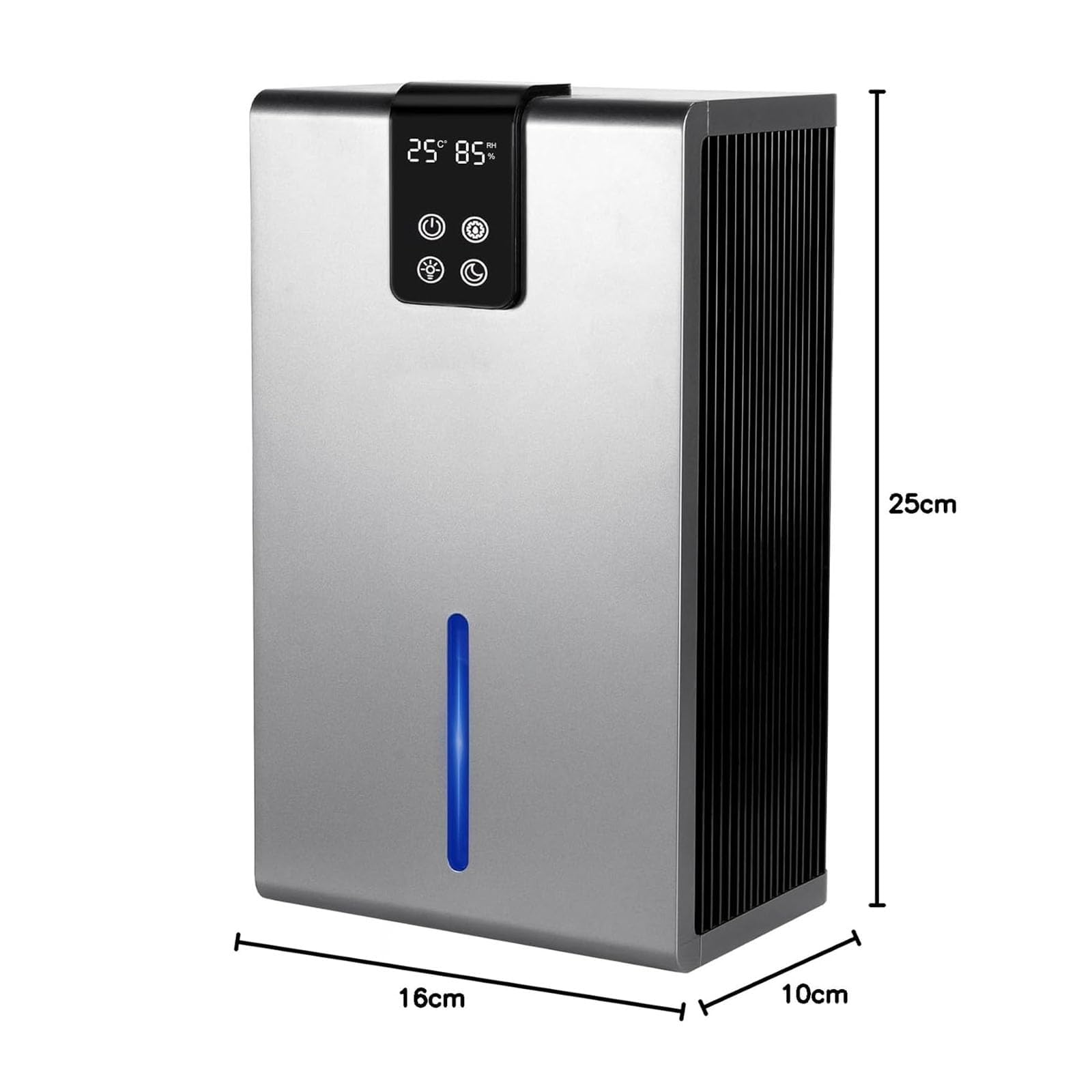 Elektryczny osuszacz powietrza do domu, pojemność 2200 ml, cicha praca, pilot zdalnego sterowania, 7-kolorowe światło, automatyczne wyłączanie, idealny do łazienki, sypialni, piwnicy