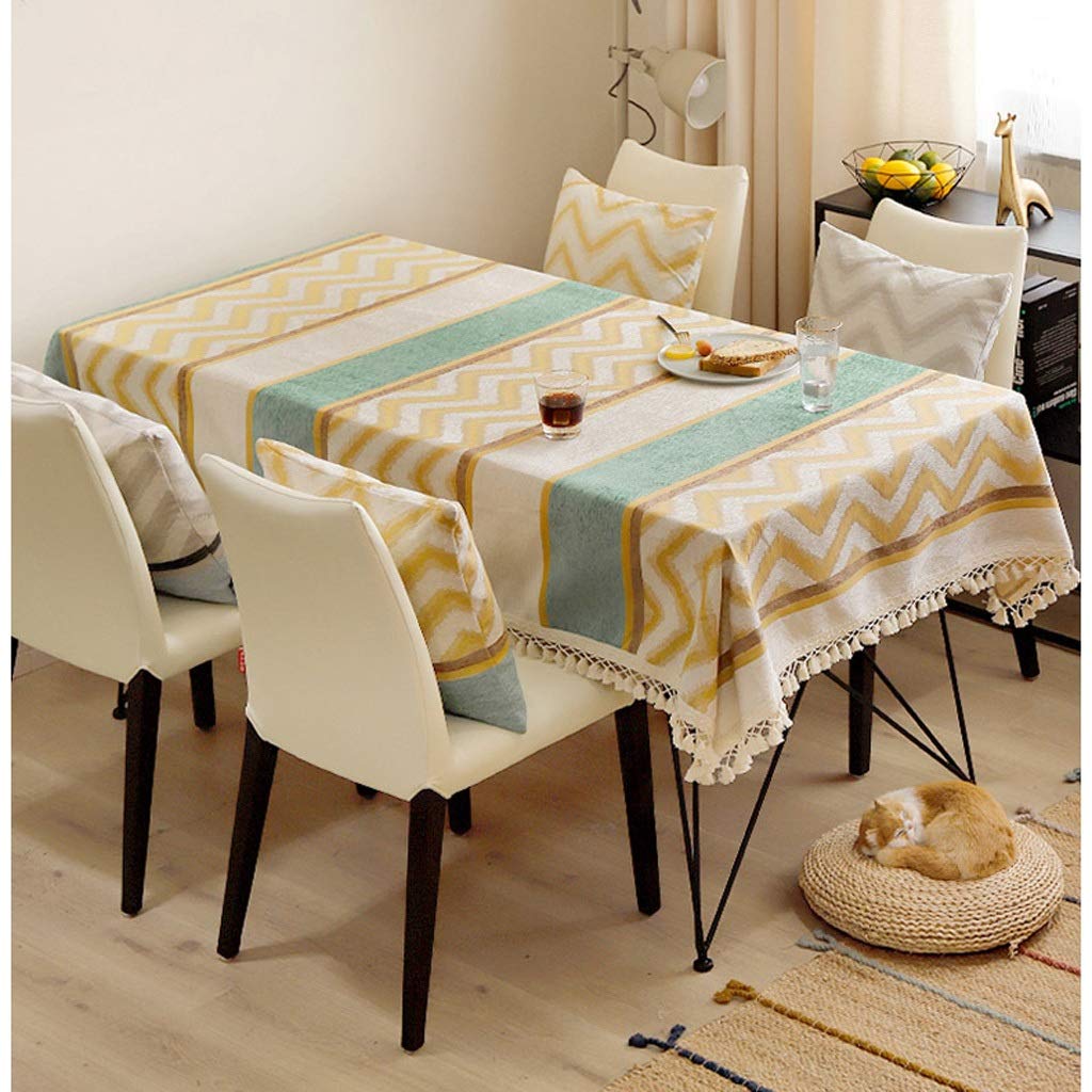 Nappe de table en chenille épaisse brodée style nordique taille S