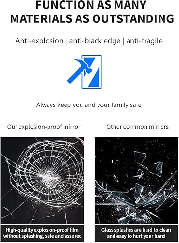 Miniatura 9 de Espejo LED de 18 x 24 pulgadas, espejo de baño inteligente con luces, antivaho, vidrio templado, 3 colores regulables, frontal y retroiluminado, CRI