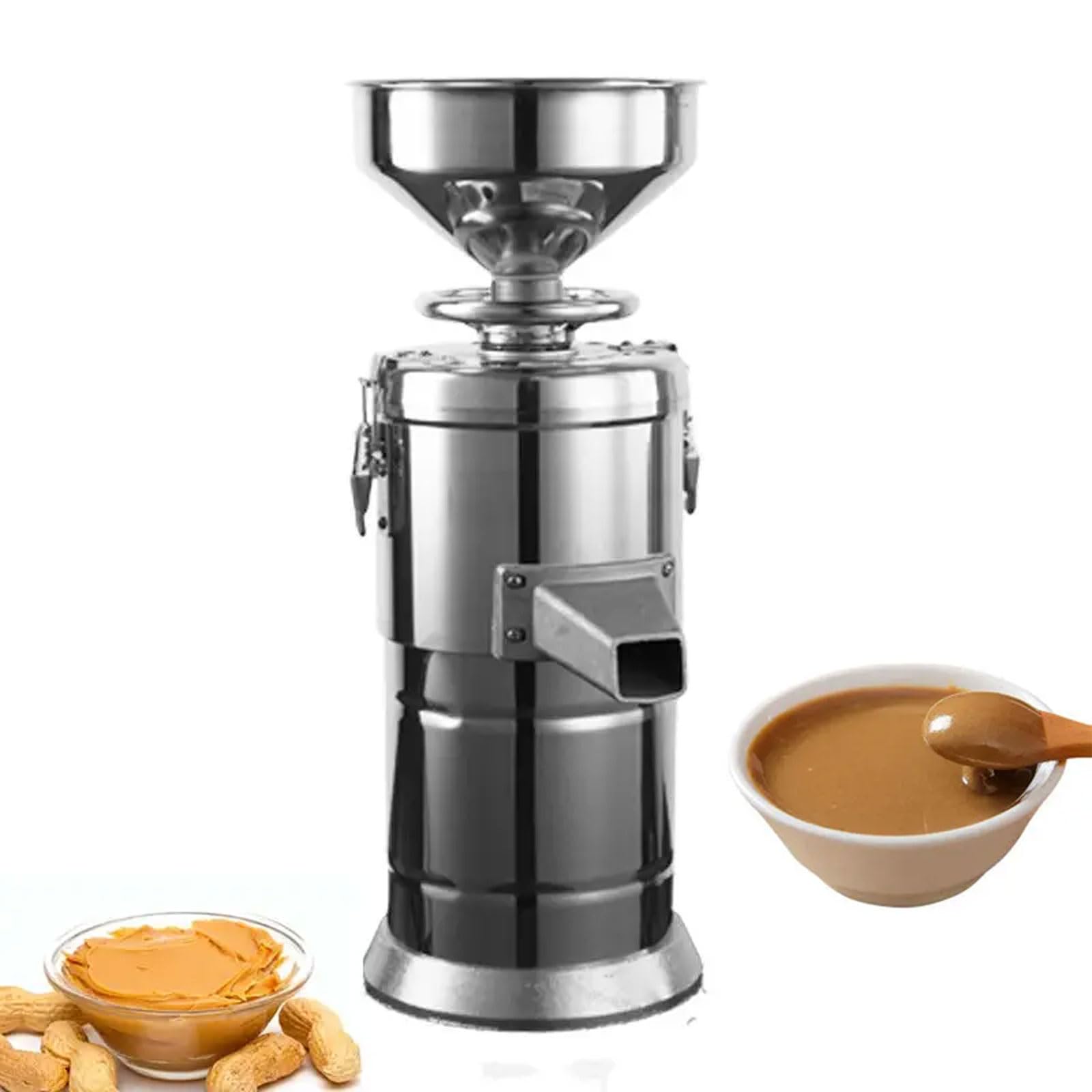 15 Kg/h Erdnussbuttermaschine, 1100 W Kommerzielle Elektrische Küchenmaschine Aus Edelstahl, 2850 U/min Nussmühle Für Mandeln, Cashewnüsse, Walnüsse, Kürbiskerne