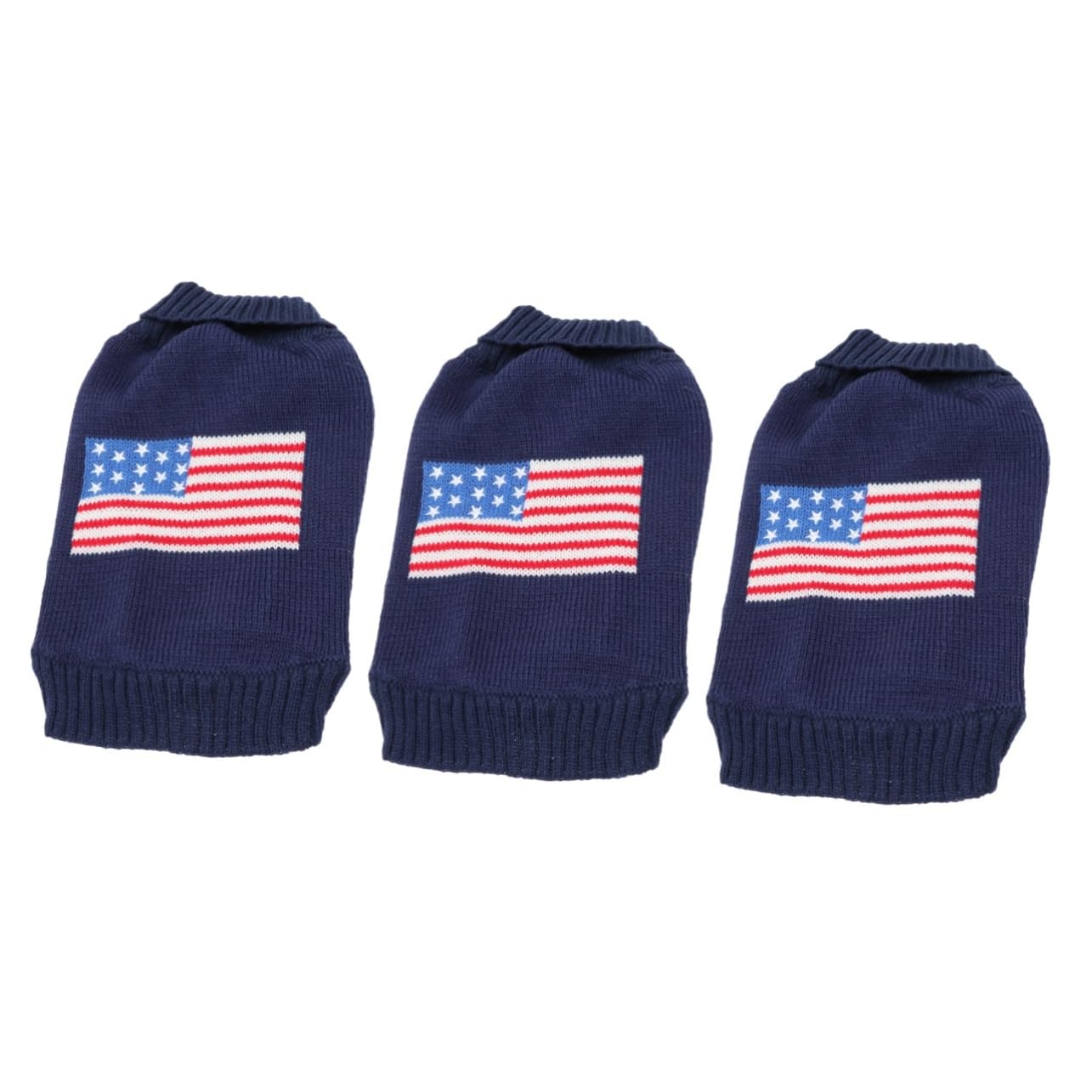 Toddmomy Lot De 3 Pulls pour Chien Manteau Chaud Motif Drapeau Américain Élégant Et Confortable pour Votre Chiot