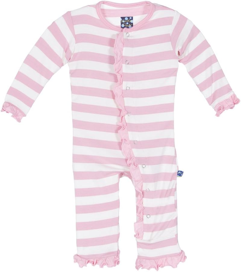 KicKee Pants Print Classic Ruffle Coverall with Snaps
