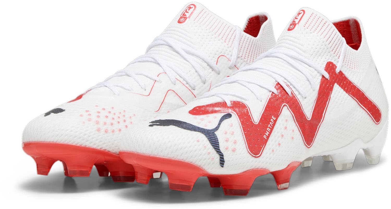 PUMA Womens Future Ultimate Firm Ground/Ag Soccer Cleats Cleated, Firm Ground - White - Size 8.5 M