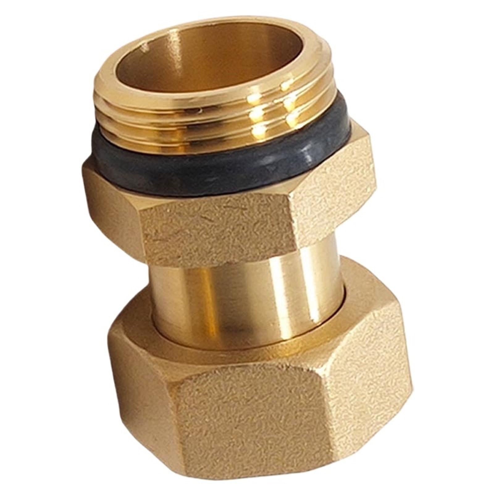 Conector de latón for tanque de agua, junta de silicona, tubería de cobre, junta de acoplamiento for tanque de peces, adaptador de manguera for tubería de riego de jardín, 1 unidad(1I2F X 1I2F 36mm)