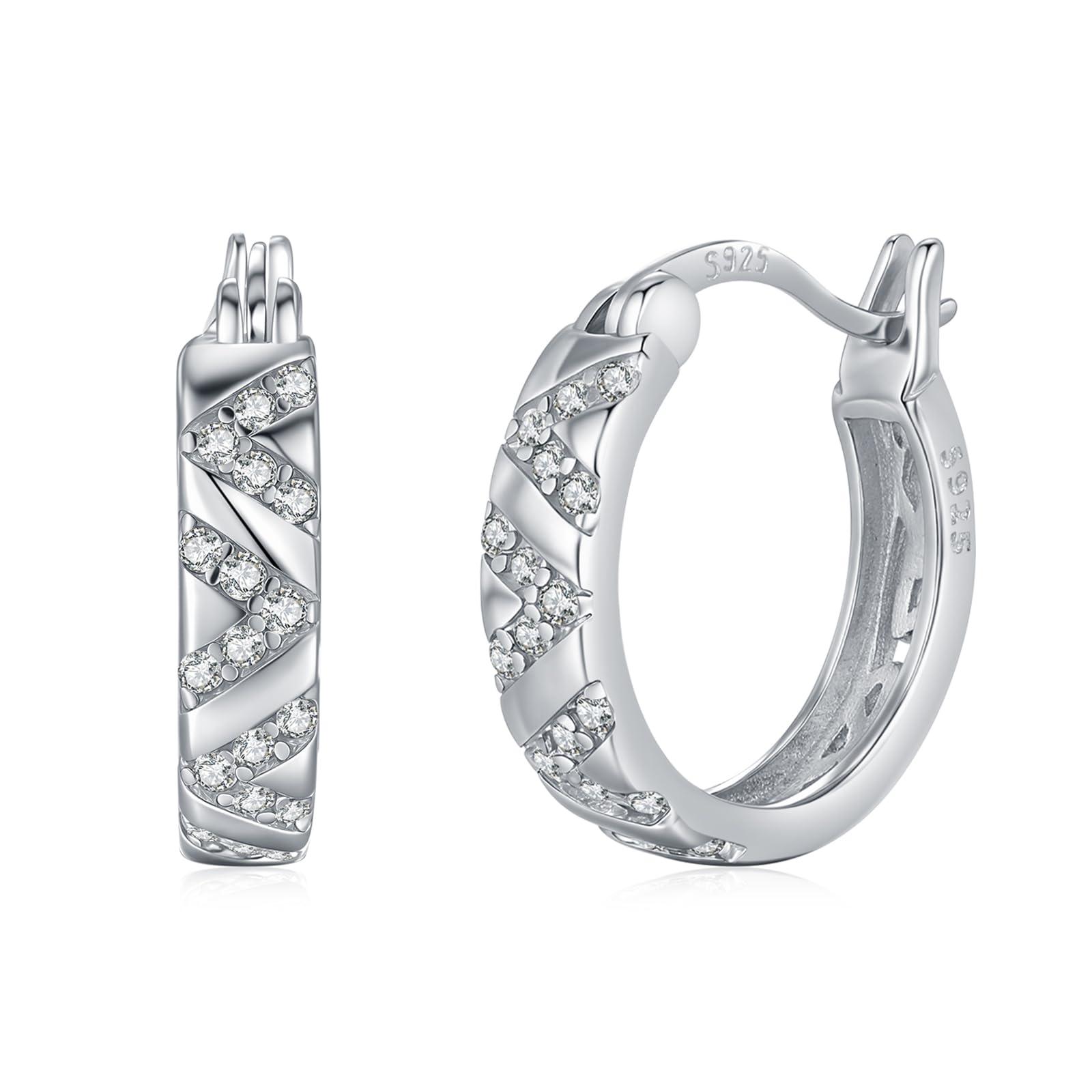 Orecchini a cerchio da donna, in argento Sterling 925, con piccoli orecchini a cerchio, per donne e donne