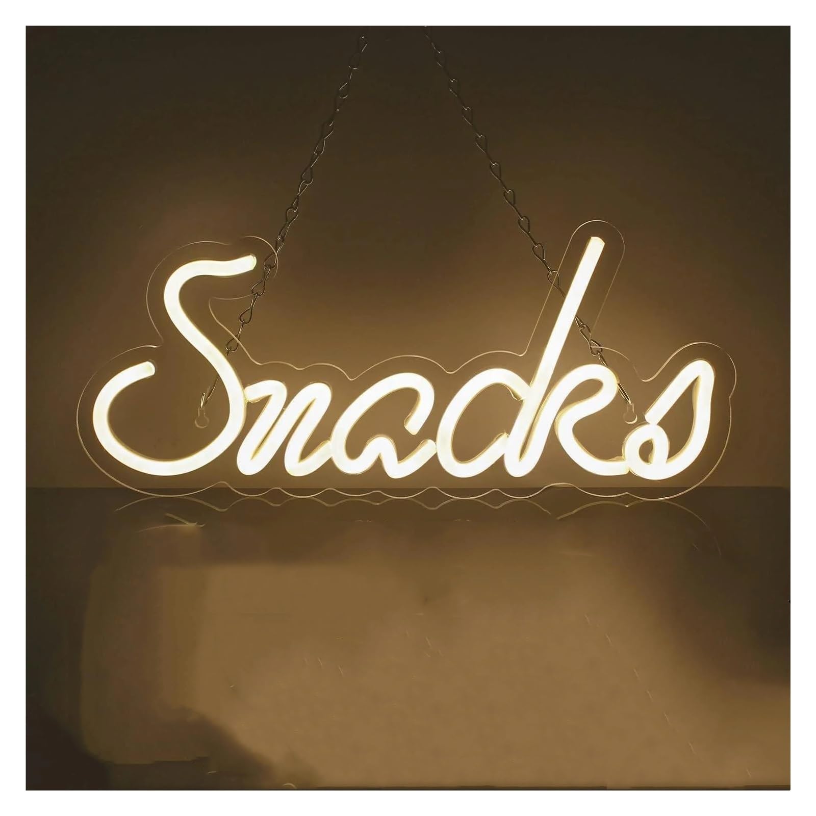 LEMST Sign Lamp Snacks Neon, USB Powered Snack Neon, Suitable for Cakes, Candy Shop, Snack Stand 40x17cm