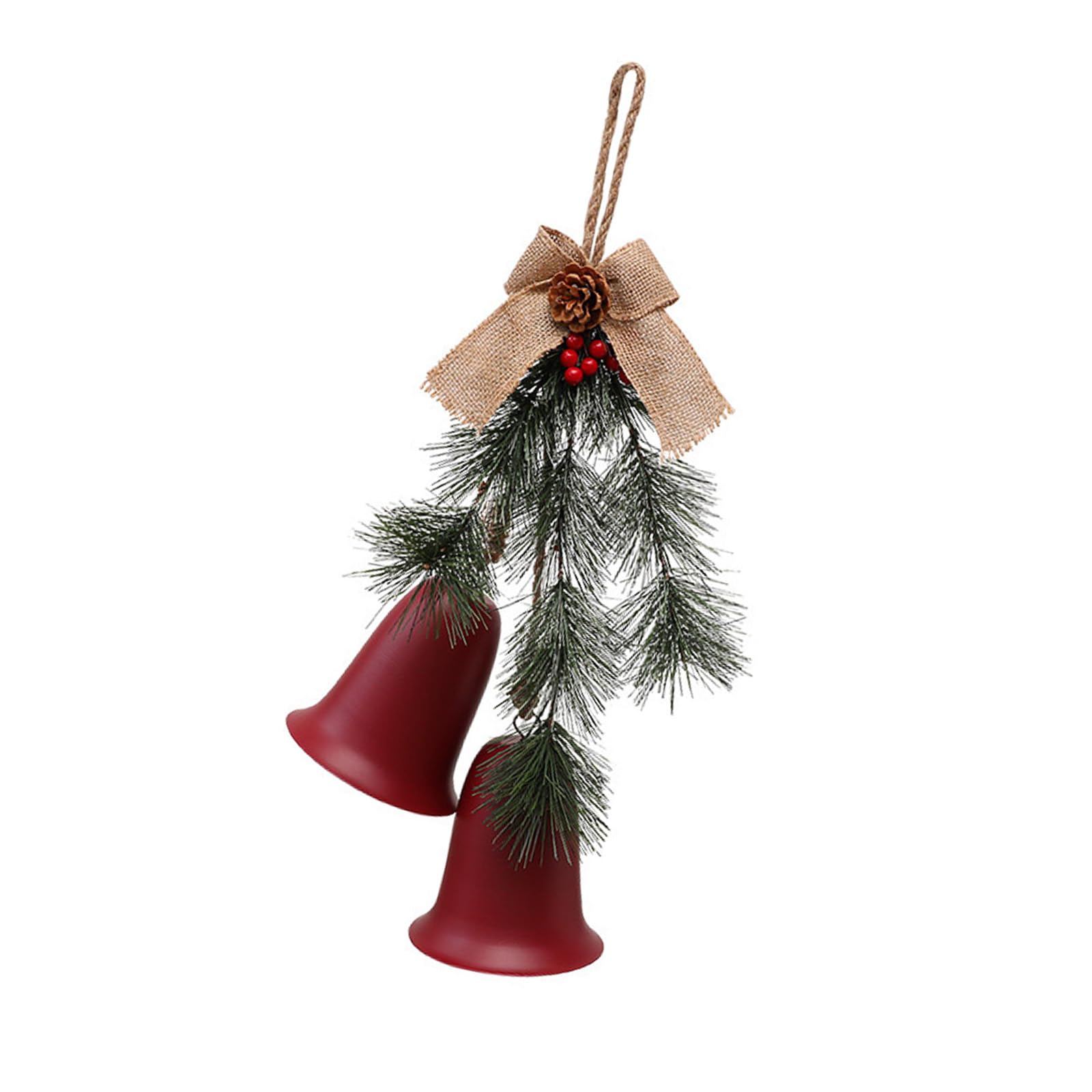 KAQNTUD Christmas Bells Hanging Ornament Decorative with Pine Needle Tree Decoration for Home Decoration Decorative Ornament Tree Decoration