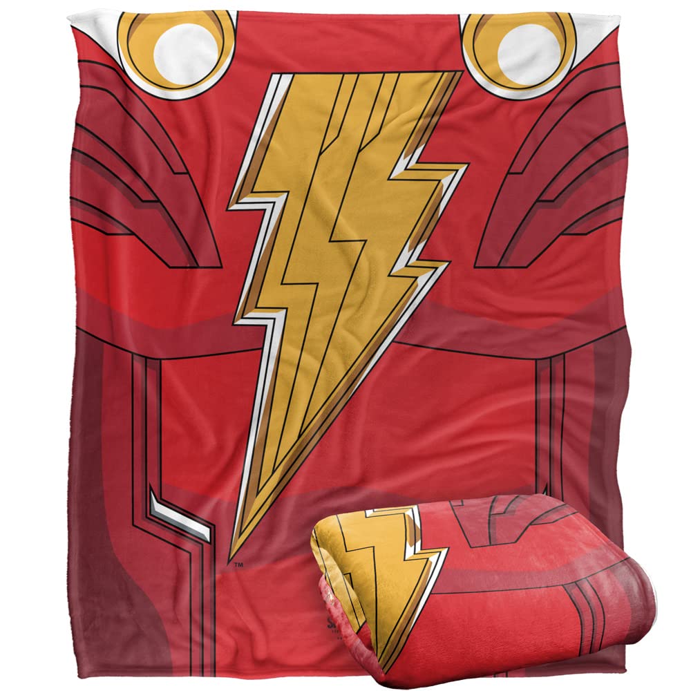Shazam! Fury of The Gods Blanket, 152 x 127 cm Chest Silky Touch Super Soft Throw Blanket