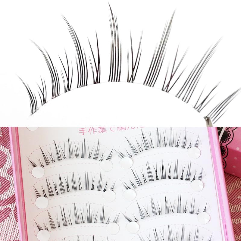 Miniatura 2 de Pestañas postizas de aspecto natural, pestañas postizas para uso diario, banda cruzada transparente, de 0.314 a 0.472 pulgadas, pestañas cruzadas,